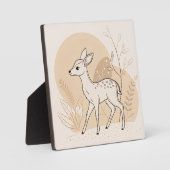 Scandinavian Baby Deer Line Art – Minimalist  Fotoplatte (Vorderseite)