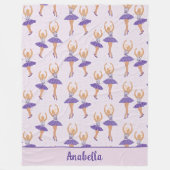 Scandinavian Ballet Ballerina Custom Fleecedecke (Vorderseite)