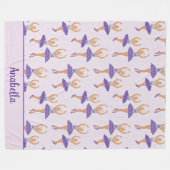 Scandinavian Ballet Ballerina Custom Fleecedecke (Vorderseite (Horizontal))