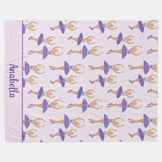 Scandinavian Ballet Ballerina Custom Fleecedecke (Vorderseite (Horizontal))