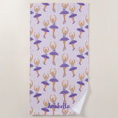 Scandinavian Ballet Ballerina Custom Strandtuch (Vorderseite)