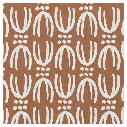 Scandinavian boho brown lines  stoff (Nahaufnahme)