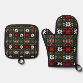 Scandinavian Christmas Edition 3 Ofenhandschuh & Topflappen-Set