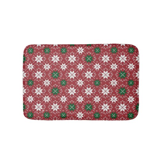 Scandinavian Christmas Fair Isle Edition 1 Badematte (Vorderseite)