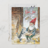 Scandinavian  Christmas Feiertagspostkarte (Vorne/Hinten)