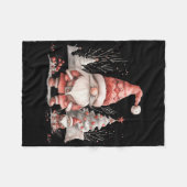 Scandinavian Christmas Gnome Red Berries Fleecedecke (Vorderseite (Horizontal))