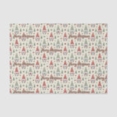 Scandinavian Christmas Gnome Tissue Paper Seidenpapier (Vorderseite)