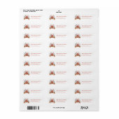 Scandinavian Christmas House Return Address Labels (Vorne)