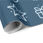 Scandinavian Christmas Icon Design Geschenkpapier (Rolleneckpunkt)