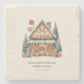 Scandinavian Christmas Magic Steinuntersetzer (Vorderseite)