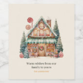 Scandinavian Christmas Magic Weinetikett (Einzelnes Label)