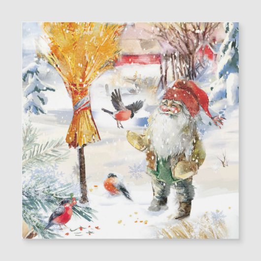 Scandinavian Christmas Magnetkarte (Vorderseite)