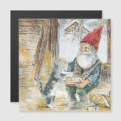 Scandinavian  Christmas Magnetkarte (Vorne/Hinten)