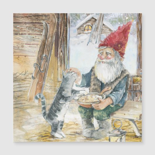 Scandinavian  Christmas Magnetkarte (Vorderseite)