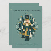 Scandinavian Christmas Nutcracker Einladung (Vorne/Hinten)