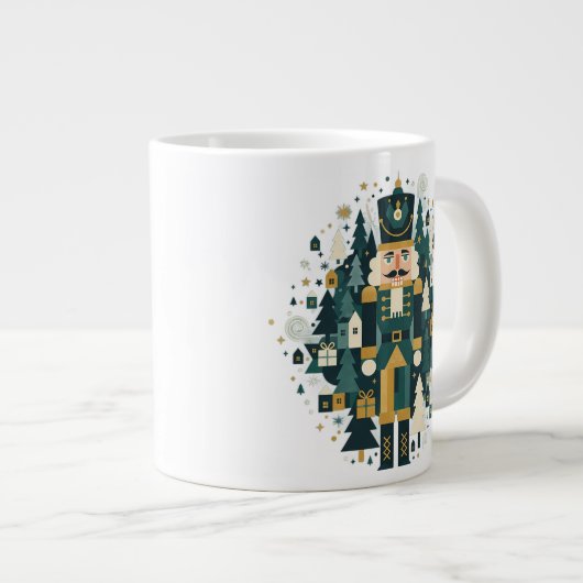 Scandinavian Christmas Nutcracker Jumbo-Tasse (Vorderseite Rechts)