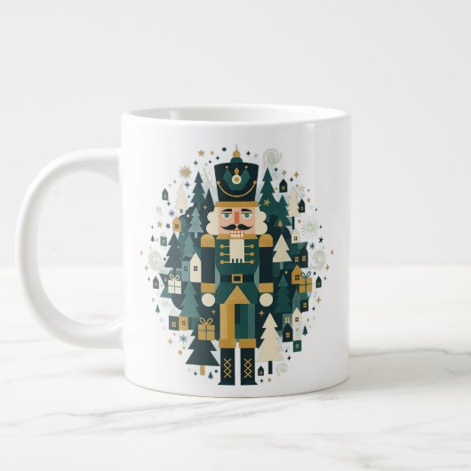 Scandinavian Christmas Nutcracker Jumbo-Tasse (Links)