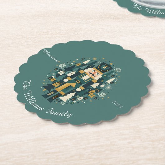 Scandinavian Christmas Nutcracker Untersetzer (angewinkelt)