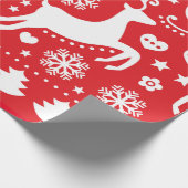 SCANDINAVIAN CHRISTMAS PATTERN GIFT WRAPPING GESCHENKPAPIER (Ecke)