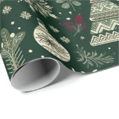 Scandinavian Christmas Time Geschenkpapier (Rolleneckpunkt)