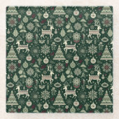 Scandinavian Christmas Time Glasuntersetzer (Vorderseite)