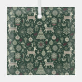 Scandinavian Christmas Time Ornament Aus Glas (Vorderseite)