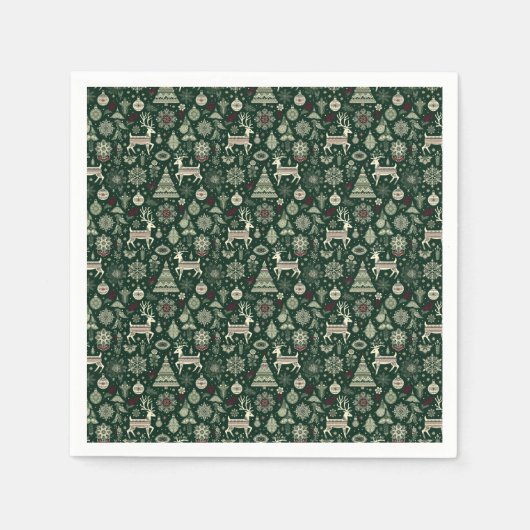 Scandinavian Christmas Time Serviette (Vorderseite)