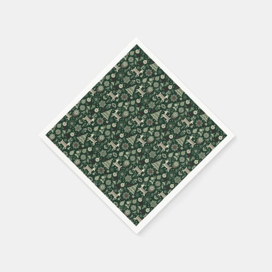 Scandinavian Christmas Time Serviette (Ecke)