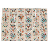 Scandinavian Deer Holiday Große Geschenktüte (Rückseite)