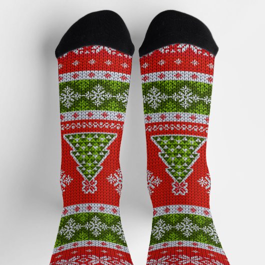 Scandinavian Design Cozy Winter Holiday Socken (Oben)