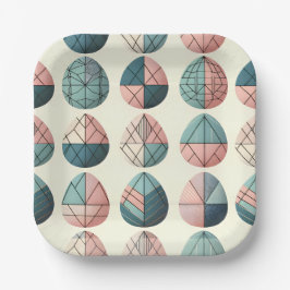 Scandinavian Easter Egg Paper Plates Pappteller