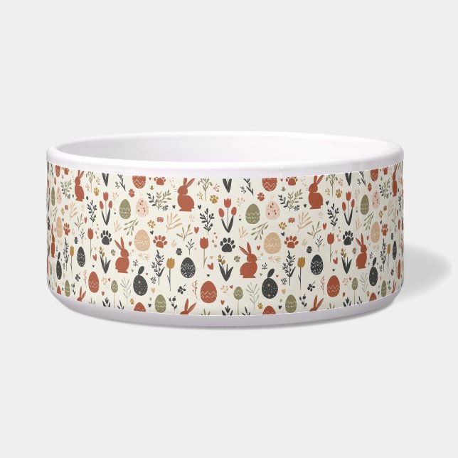 Scandinavian Easter Pet Bowl – Minimal Nordic Napf (Vorderseite)