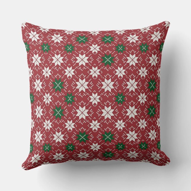 Scandinavian Fair Isle Christmas Edition 1 Kissen (Rückseite)