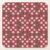 Scandinavian Fair Isle Christmas Edition 1 Rechteckiger Pappuntersetzer (Vorderseite)