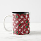 Scandinavian Fair Isle Christmas Edition 1 Zweifarbige Tasse (Links)