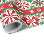 Scandinavian Fair Isle Christmas Edition 2 Geschenkpapier (Rolleneckpunkt)