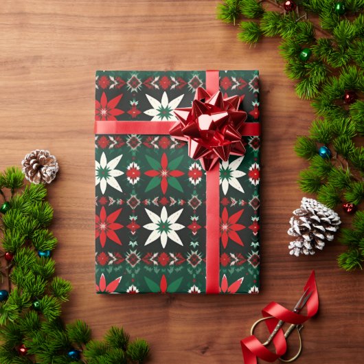 Scandinavian Fair Isle Christmas Edition 3 Geschenkpapier (Feiertagsgeschenk)