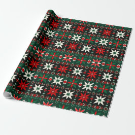 Scandinavian Fair Isle Christmas Edition 3 Geschenkpapier
