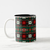Scandinavian Fair Isle Christmas Edition 3 Zweifarbige Tasse (Links)