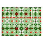 Scandinavian Fair Isle Christmas Große Geschenktüte (Vorderseite)