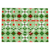 Scandinavian Fair Isle Christmas Große Geschenktüte (Rückseite)