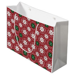 Scandinavian Fair Isle Christmas Große Geschenktüte