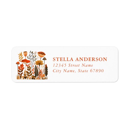 Scandinavian Fall Return Address Label (Vorne)