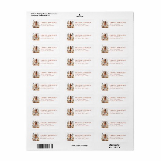Scandinavian Fall Return Address Labels (Vorne)
