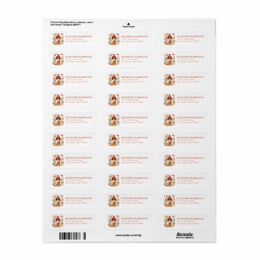 Scandinavian Fall Return Address Labels (Vorne)
