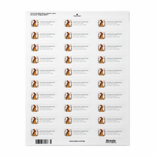 Scandinavian Fall Return Address Labels (Vorne)