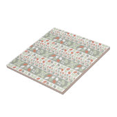 Scandinavian Floral Folk Design Pattern Fliese (Seite)