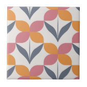 Scandinavian floral pattern,retro style,mid centur fliese (Vorderseite)