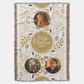 Scandinavian Foliage 3 Photo Family Keepsake Decke (Vorderseite Vertikal)