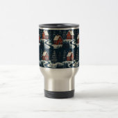 Scandinavian Folk Art Cozy Winter Cabin Mug Reisebecher (Mittel)